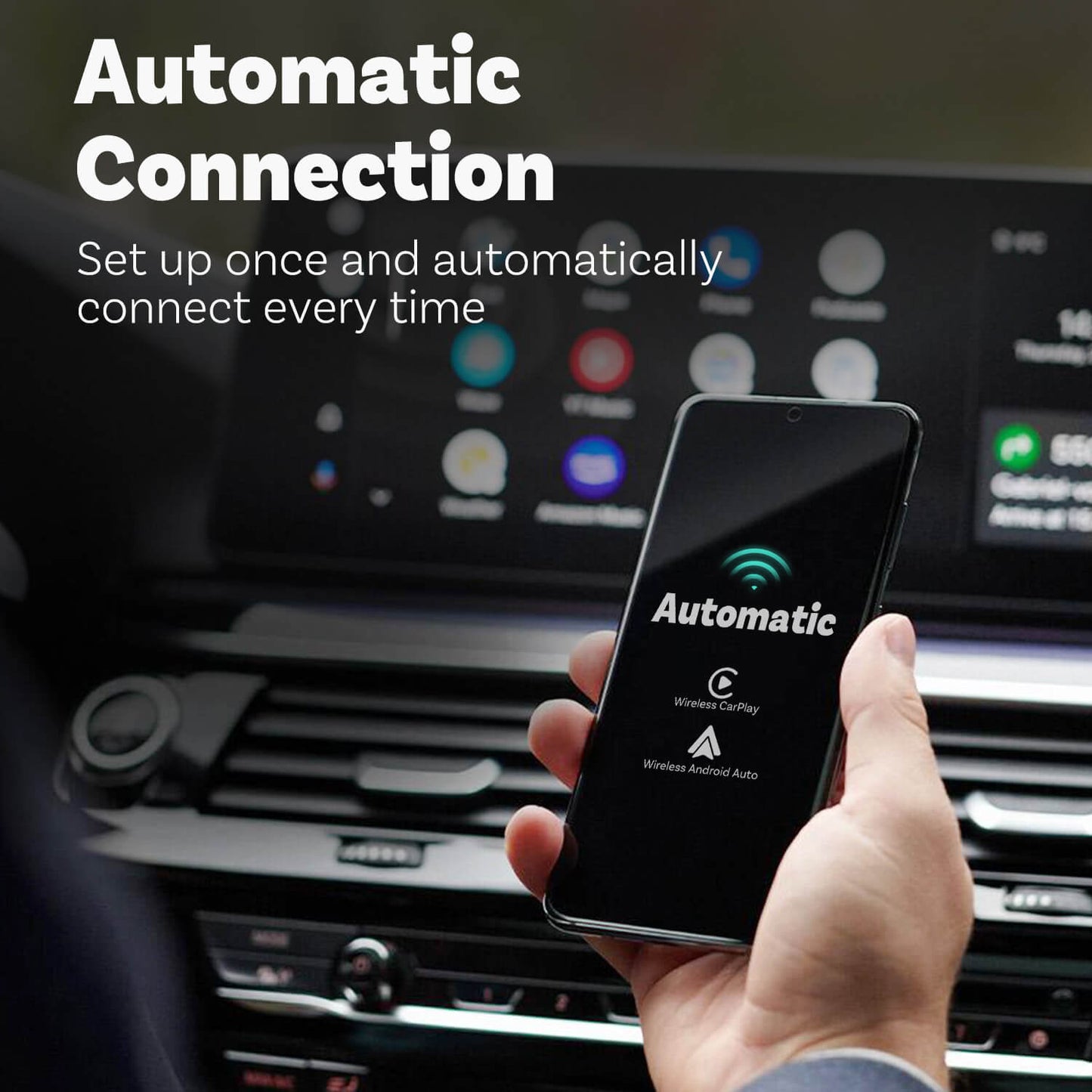 Mini adaptador inalámbrico CarPlay/Android Auto