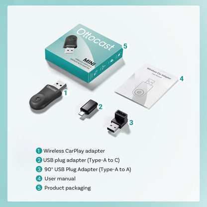 Mini adaptador inalámbrico CarPlay/Android Auto